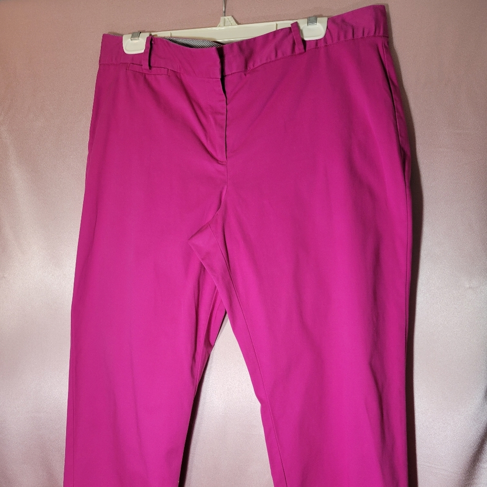 Talbots Signature Fuchsia, Cotton, Crop Pants